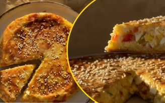 Завтрак, обед и перекус в одном: как приготовить заливной пирог на сковороде (видео)