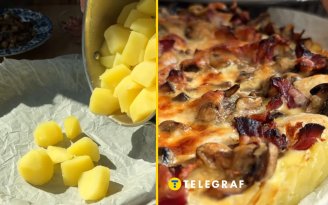 Картофель и немного мяса: роскошное блюдо, на которое вы потратите несколько минут (видео)