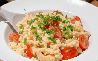 Птитим с креветками в сливочном соусе: рецепт легкого обеда или ужина (видео)