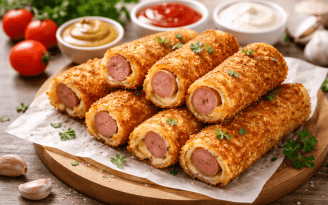 Хрустящие трубочки из лаваша и сосисок: быстрое блюдо, которое спасает, когда нет времени (видео)