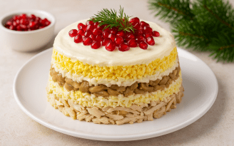 Это блюдо гости съедят первым: праздничный салат "Сладкая сливка" для новогодней вечеринки (видео)