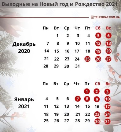 Выходные В Новый Год Январь
