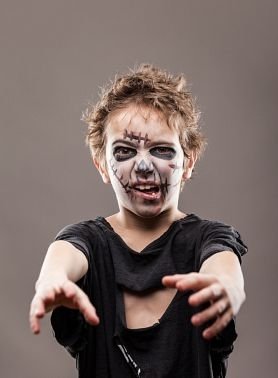 Детский рисунок на лице на хэллоуин (54 фото)