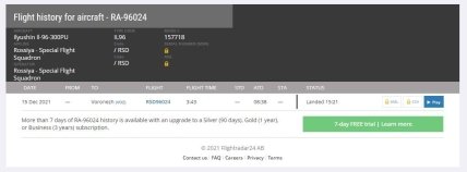 Карточка полета Ил-96-300 ПУ