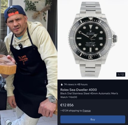 Денис Берінчик одягнув годинник Sea Dweller