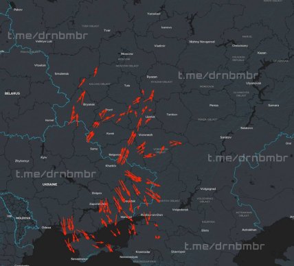 Дрони летять атакувати Росію 31 травня - карта