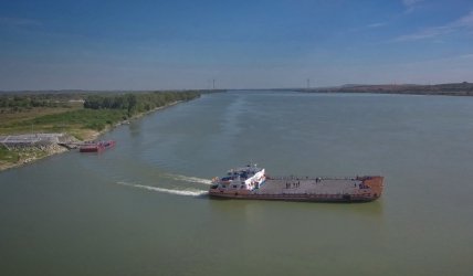 Паромная переправа на границе Украины с Румынией