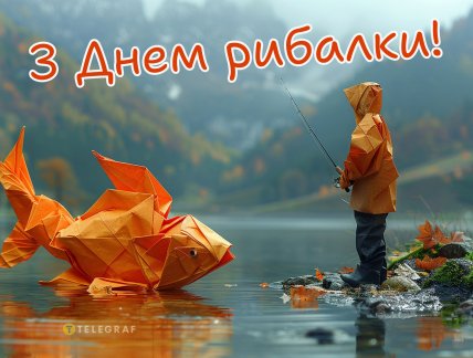 день рибалки в Україні привітання листівки картинки