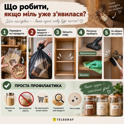 Как избавиться от моли в крупах