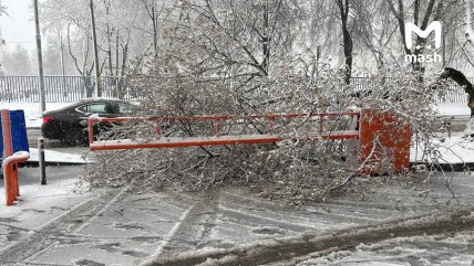Снег в Москве 27.04.2026
