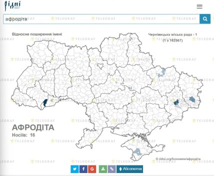 Является ли имя Афродита редким в Украине