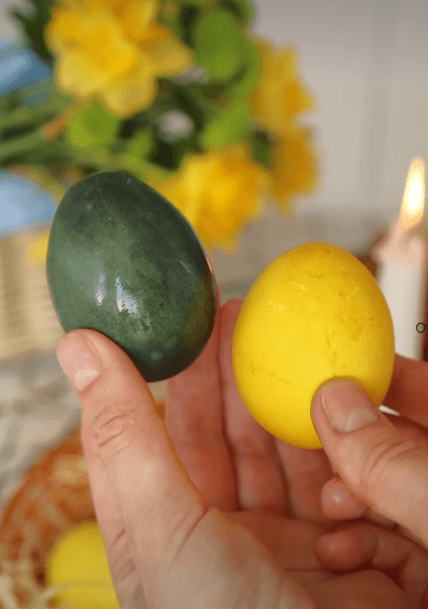 як зробити жовті крашанки