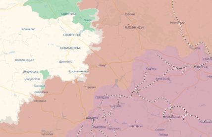 Карта боїв DeepState в Донецькій області 14.03.2026