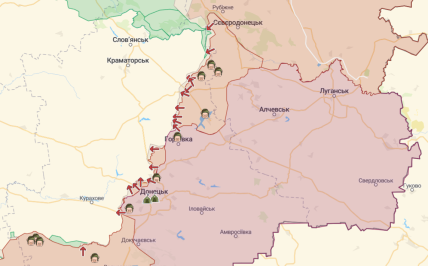 Карта бойових дій Донбас 13.11.2022