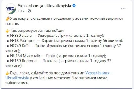 Укрзалізниця затримка