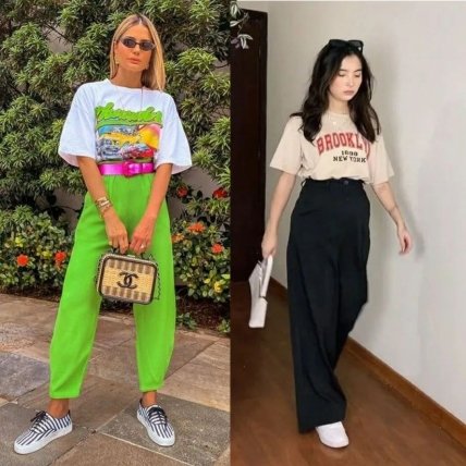 Стильні образи з футболкою з принтом