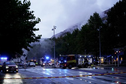 Взрыв и пожар в шведском Гетеборге
