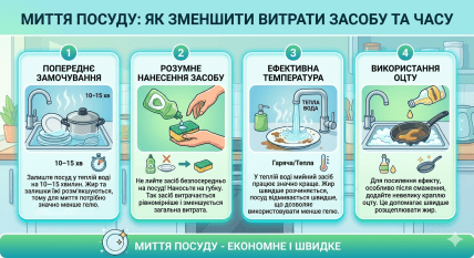 Як економити мийний засіб і скоротити час миття посуду