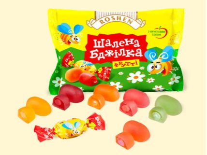 Як виглядають цукерки Шалена бджілка