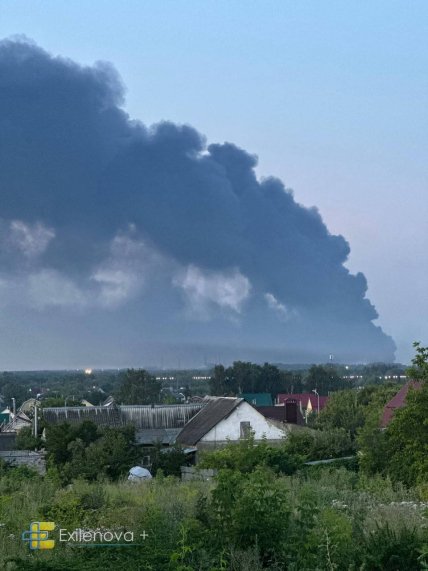 Пожар в Липецке после атаки 21.07.2026