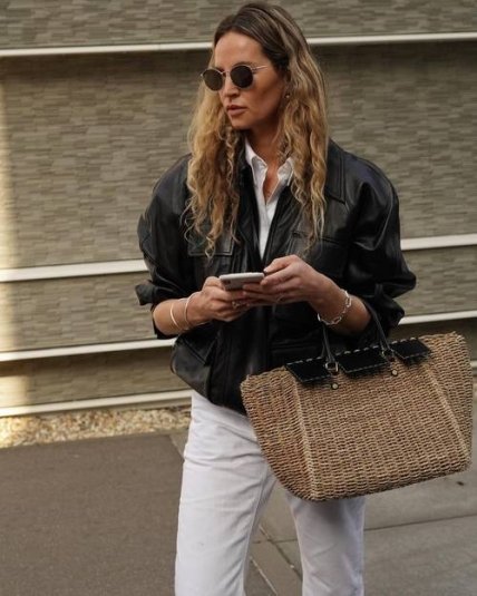 Образ зі шкіряною курткою