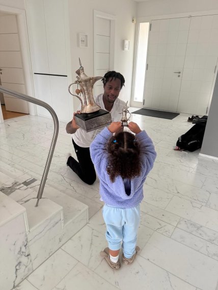 Гаэль Монфис с дочерью Скай