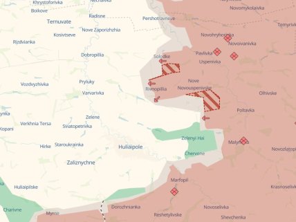 Продвижение россиян в Запорожской области на карте Deep State