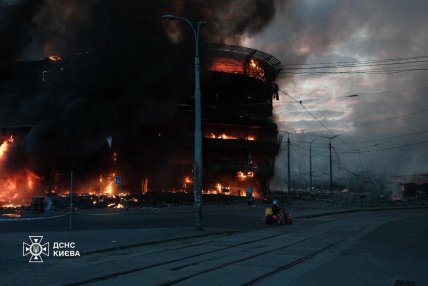 Ліквідація наслідків обстрілу Києва