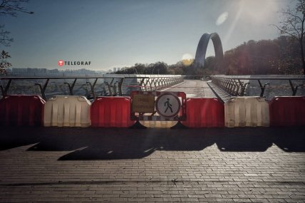 Мост Кличко после ракетной атаки