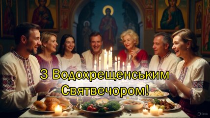 Святвечір, Водохреща, листівка зі Святвечором, Картинки на Водохреща