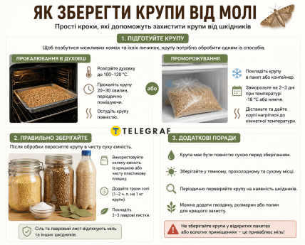 Как защитить крупу от моли