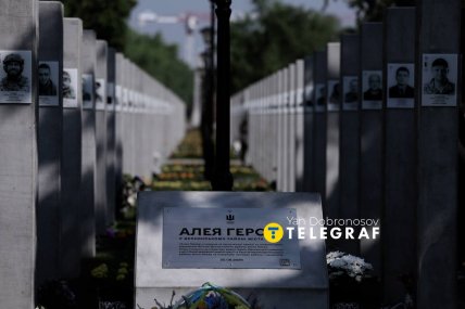 Аллея Героев в Деснянском районе Киева
