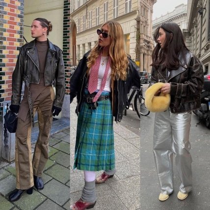 дівчата у шкіряній куртці