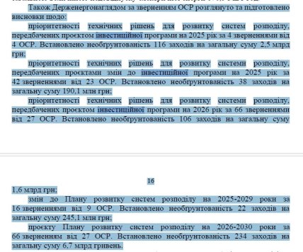 Отчет Госэнергонадзора — скриншот