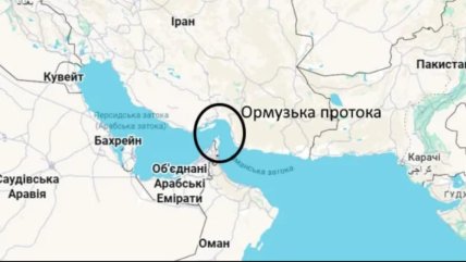 Ормузский пролив на карте