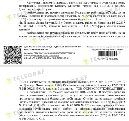 Право на начало строительства на участке было отменено. Фрагмент ответа ГАСК КГГА