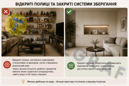 Что делать с открытыми полками