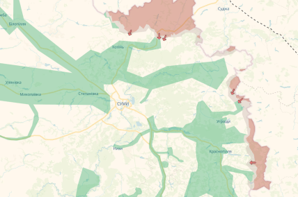 Карта боїв в Сумській області 27.04.2026