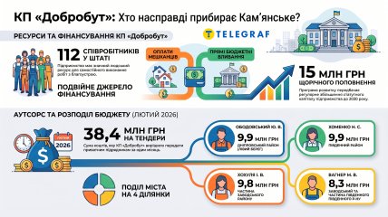 Кто кто на самом деле убирает Каменское. Инфографика "Телеграфа" сделана с помощью ИИ