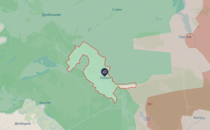 Лиман Донецької області на карті DeepState 18 грудня 2025