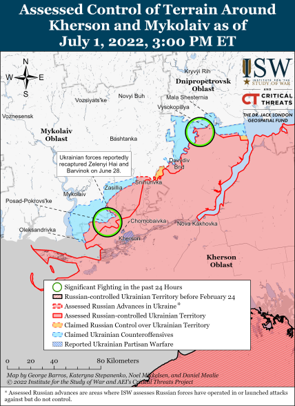 Карта бойових дій Херсон Миколаїв 2 липня