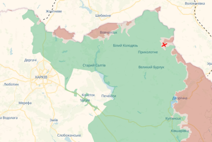 Анищине на карті бойових дій в Україні 10.10.2026