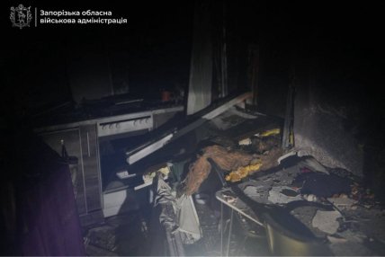 Руйнування у одній з квартир через атаку РФ