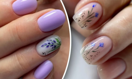 лавандовый маникюр