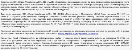 Матеріали з ЄДРСР щодо справи "Юженергобуду"