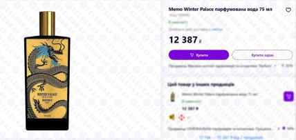 духи Memo Winter Palace какая цена