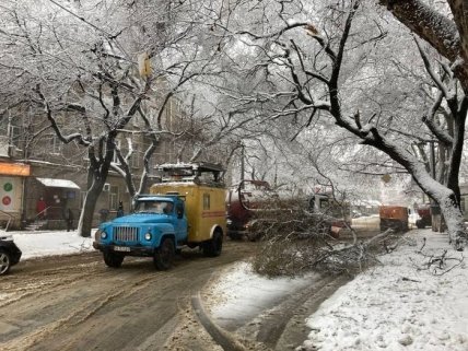 Снегопад в Одессе 27.01.2021