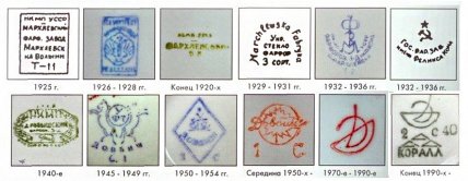 Довбышский фарфоровый завод клеймо