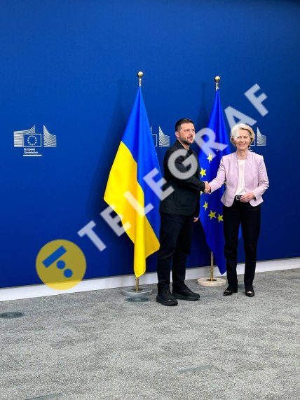 Зеленський зустрівся з Урсулою фон дер Ляйєн у Бельгії