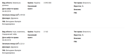 Декларація Олександра Фельдмана за 2024 рік